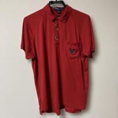 Ralph Lauren レッド ポロシャツ　L コットン100%