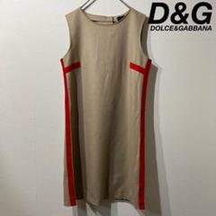 DOLCE&GABBANAノースリーブツイードワンピース 46サイズ　イタリア製 DOLCE&GABBANA - 美品 ドルチェ&ガッバーナ DOLCE&GABBANA