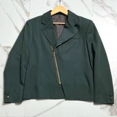 美品 80s⭐️ヨウジヤマモト ライダースジャケット ウールギャバジン 緑系