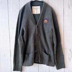 希少デザイン★アバクロンビー&フィッチ カーディガン 長袖 M グレー アバクロ