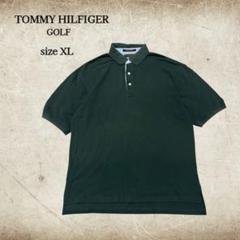 TOMMY HILFIGER 90～00年モスグリーンXLポロシャツ半袖F592
