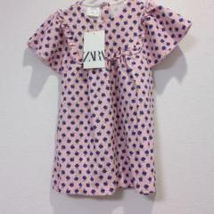 ZARA/ザラ/92/ピンク/花柄/ワンピース/後ろボタンタグ付き