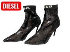 【新品】20SS DIESEL D-SLANTY スパンコール ソック ブーツ