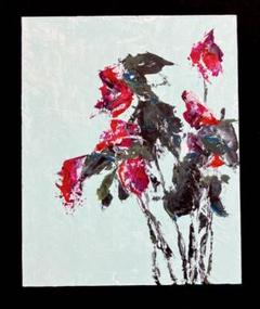 原画　花　F3　静物画　絵画　アクリル画　現代アート　和風　一点物　手描き 原画 花 F3 静物画 絵画 アクリル画 現代アート 和風 一点物