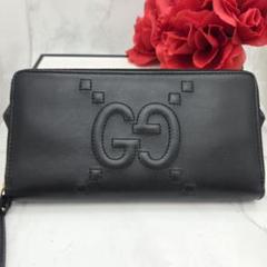 【極美品】 GUCCI グッチ ジャンボGG エンボス 長財布 財布 GG 黒