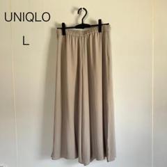 【美品】ユニクロLサイズ シフォンスリットスカートパンツUNIQLOのサムネイル