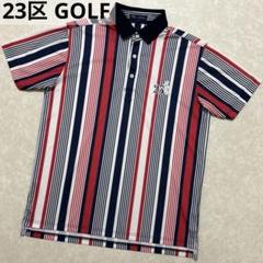 23区 GOLF★総柄★薄手ストレッチ★ポロシャツ【メンズ サイズM】