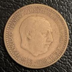 【エラーコイン】フランシスコ・フランコスペイン1ペセタ硬貨1953 フランシスコ・フランコ1ペセタ硬貨|スペイン|コレクターズ