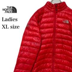 ノースフェイス ライトダウンジャケット レディース XL レッド