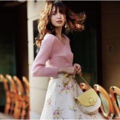Apuweiser-riche - 新品タグ付き♡Apuweiser-riche 七分袖2WAYニット ローズピンク Apuweiser-riche - Apuweiser-riche フラワー刺繍ニットの通販