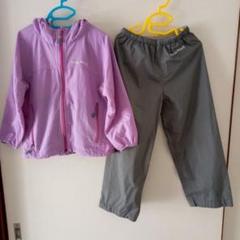 美品 mont-bell 紫色レインウェアセット