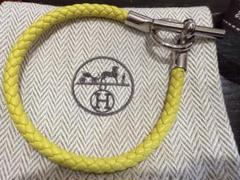 HERMES レザーブレスレット/グレナンH T4/イエロー/エルメス