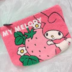 マイメロディ サガラ刺繍ポーチ もこもこ - メルカリ