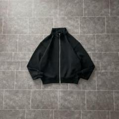 BEAMS ZIP sweat jacket スウェットブルゾン 黒 S 短丈