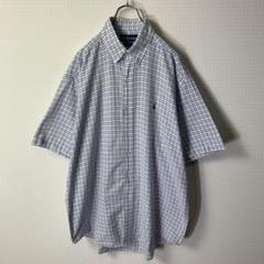 90s ralph lauren BLAKE 半袖シャツ L チェック柄 刺繍