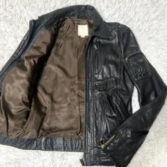 ナカ様 名作✨ディーゼル シングル ライダースジャケット レザージャケット 袖ロ 送料無料】本革 レザージャケット ライダースジャケット メンズ