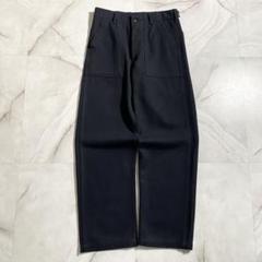 A16155 or Slow ウールヘリンボーン　ベイカーパンツ　ネイビー　1