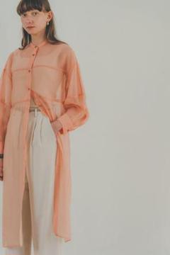 クラネ/リングシアーシャツ/ロング/ワンピース/ピンク/近年モデル クラネ/リングシアーシャツ/ロング/ワンピース/ピンク/近年