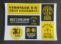 GOLD'S GYM ステッカー　レア元祖当時物 GOLD'S GYM JAPAN 30周年記念アイテム ゴールドジムシール