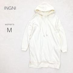 【イング】ロングワンピース パーカー ゆるだぼ かわいい【M】ガーリー ゆるかわ