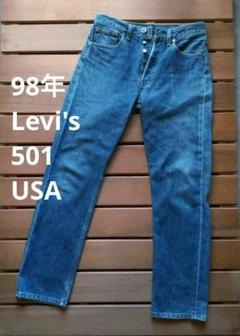 98年 Levi's 501 USA製 エルパソ工場 トップドーナツボタン直しのサムネイル
