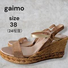 gaimo　ガイモ　ミュール　厚底　ベージュ　サンダル　24程度