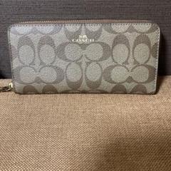 コーチ 長財布 シグネチャー ラウンドファスナー ブラウン COACH