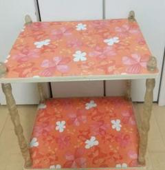 レトロポップ 花柄 棚 飾り棚 レトロ