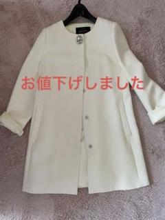 【新品未使用】JUSGILITY ノーカラージャケット ホワイト サイズ2 2025年最新】JUSGLITTY カラー：ホワイト系 ノーカラー