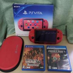 PS Vita レッド +ポーチ　＋ソフト２本