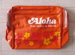 アロハ航空 ALOHA　1970年代 エアラインバッグ／ハワイアン 昭和レトロ Vintage Hawaiian Small Pouch in 1970's by Hawaiian Airlines