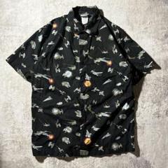 STAR WARS DisneyParksアロハシャツ メンズ宇宙柄 黒　M STAR WARS DisneyParksアロハシャツ メンズ宇宙柄 黒 M - メルカリ