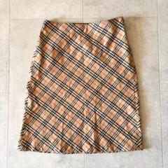 Burberry LONDON 膝丈スカートノバチェック 大きいサイズ　46 高級 BURBERRY London 膝丈スカートノバチェック大きいサイズ