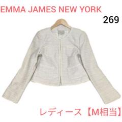 大きいサイズ！EMMA JAMES ホワイト　ノーカラージャケット　13 m48130436623_1.jpg?1728556250