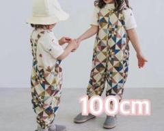 しまむら soft cheese パッチワーク サロペット 100cm 美品