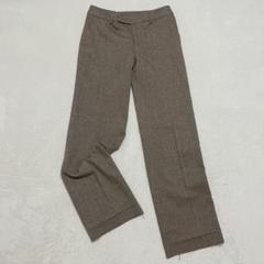 HumeRparPerlePeche◇スラックス ヘリンボーン ウール混 M