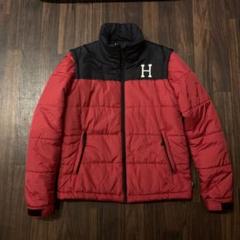 美品HUF アルパインダウンジャケット　2wayベスト　M 赤 ハフ　スケート 美品HUF アルパインダウンジャケット 2wayベスト M 赤 ハフ