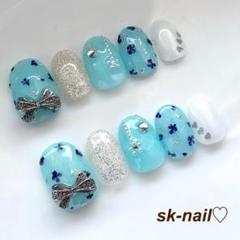 福袋安いいね半額ストア ♡涼しげドライフラワー♡ ネイルチップ ハンドメイド - メルカリ ネイルチップ・付け爪