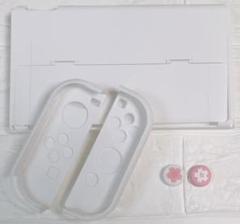 桜♡白色　可愛い♡任天堂Switch有機E L 専用カバー　スイッチOLED☆