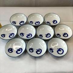 古伊万里 染付 芙蓉手 輪花型 5寸皿 - 生活骨董と古布の