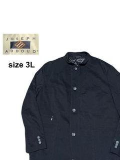 ★JOSEPH ABBOUD★ステンカラーコート★ナイロン★ストライプ★3L★のサムネイル
