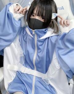 ililil/ぬたコラボジャージパーカー/全1色 ililil イルイルイル ぬた コラボ ジャージ パーカー 水色 天使