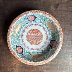 幕末明治期　色絵鳳凰陰陽対極文尺鉢　極上品　金襴手　赤絵　31㎝　祥瑞 幕末明治期 色絵鳳凰陰陽対極文尺鉢 極上品 金襴手 赤絵 31