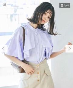 dazzlin - 大人気完売品！dazzlin カーテンフリルフレアブラウス ホワイト dazzlin - 大人気完売品！dazzlin カーテンフリルフレアブラウス