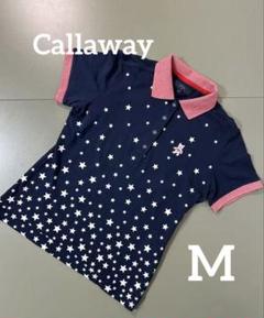 Callaway ポロシャツ レディース M ゴルフウェア 星柄 キャロウェイ