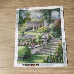 ダイヤモンドペインティング ガゼボはしごの花ダイヤモンドアートキット　40×50