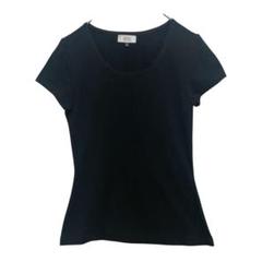 オットー Tシャツ 半袖 カットソー S ブラック スタイルアップ シンプル