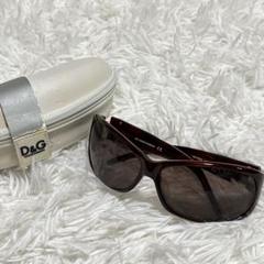 DOLCE&GABBANA D&G ビッグロゴ入りサングラス　ブラウン