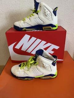 Nike Air Jordan 6 ホワイト/ネイビー/ライム/24センチ正規品 Nike Air Jordan 6 ホワイト/ネイビー/ライム/24センチ正規品