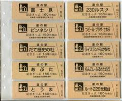 道の駅　記念きっぷ　北海道１６０円券４５枚と非売品５枚　駅名変更の冨士見を含む 道の駅 記念きっぷ 北海道160円券45枚と非売品5枚 駅名